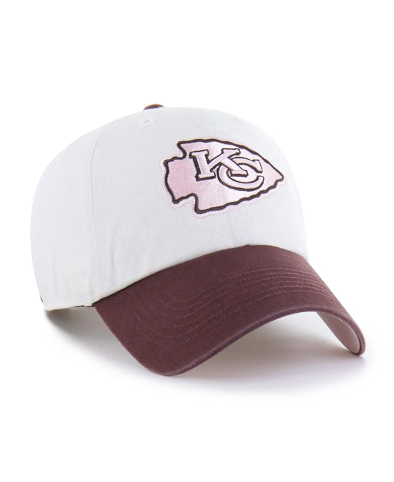'47 Brand Men's and Women's Stone/Burgundy Kansas City Chiefs Love Letter Clean Up Adjustable Hat