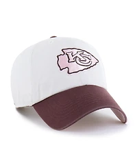 '47 Brand Men's and Women's Stone/Burgundy Kansas City Chiefs Love Letter Clean Up Adjustable Hat