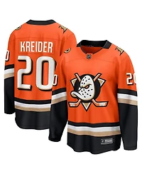 Fanatics Men's Chris Kreider Orange Anaheim Ducks Home Breakaway Jersey