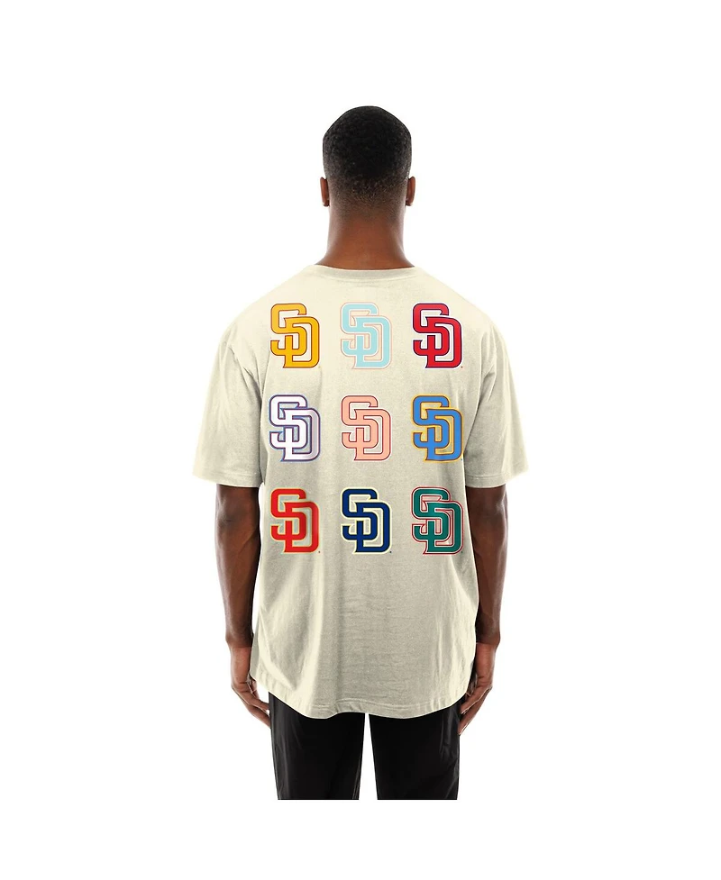 New Era Men's Cream San Diego Padres Ransom Note Oversized T-Shirt