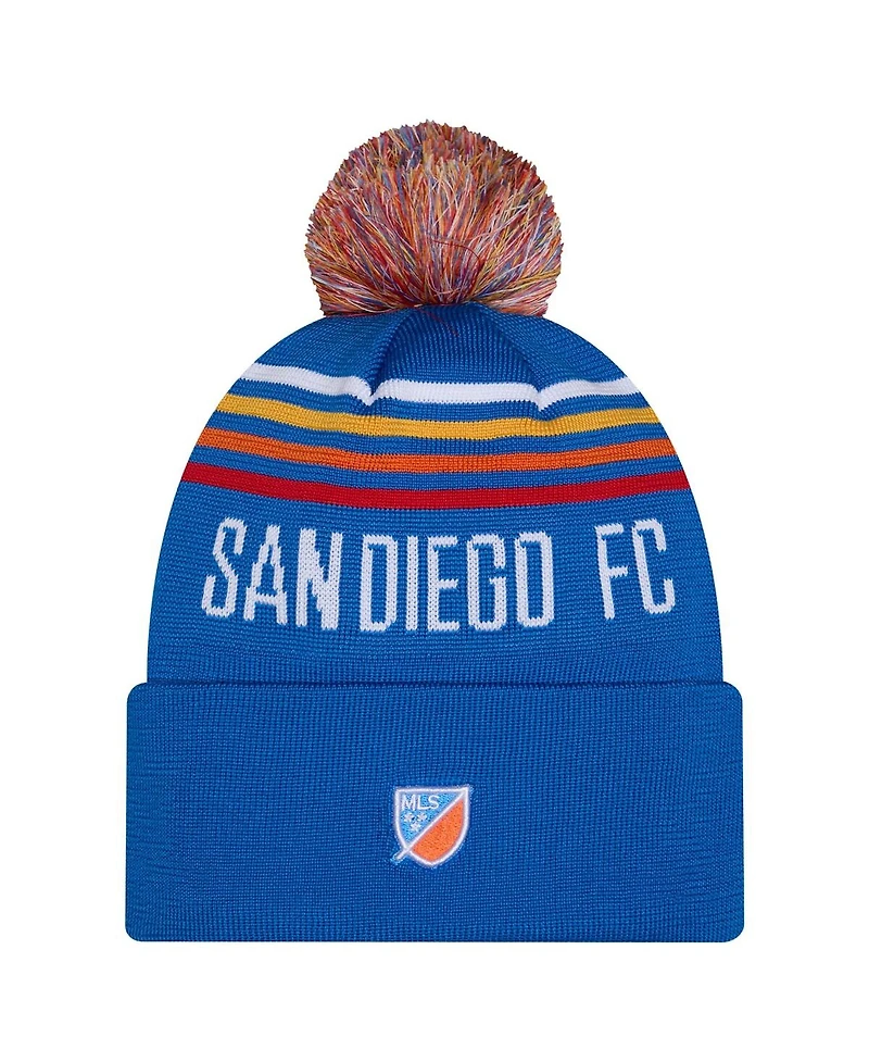 New Era Men's Royal San Diego Fc 2026 Jersey Hook Cuffed with Pom Knit Hat