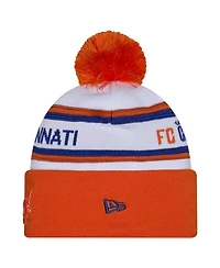 New Era Men's White Fc Cincinnati 2026 Jersey Hook Cuffed Pom Knit Hat