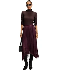 Boss by Hugo Boss Women's Satin Plisse Pleats Skirt