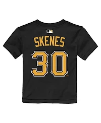 Nike Baby Boys and Girls Paul Skenes Black Pittsburgh Pirates Name Number T-Shirt