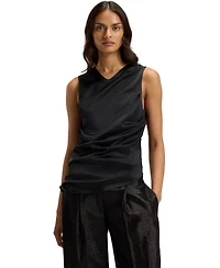 Boss by Hugo Boss Women's Stretch-Silk Asymmetric-Hem Top