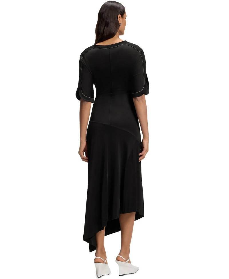 Boss by Hugo Women's Slit Sleeves Jersey Dress