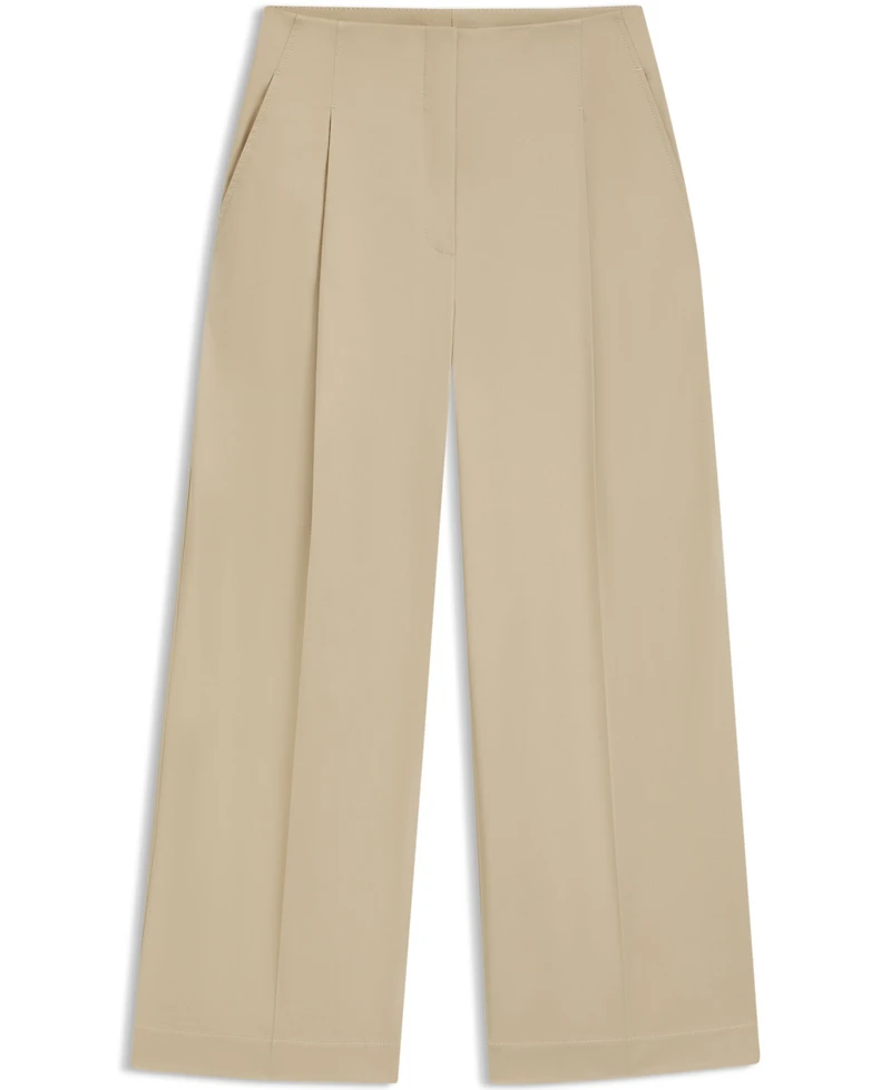 Boss by Hugo Women's Stretch Cotton Relaxed-Fit Culottes Pants