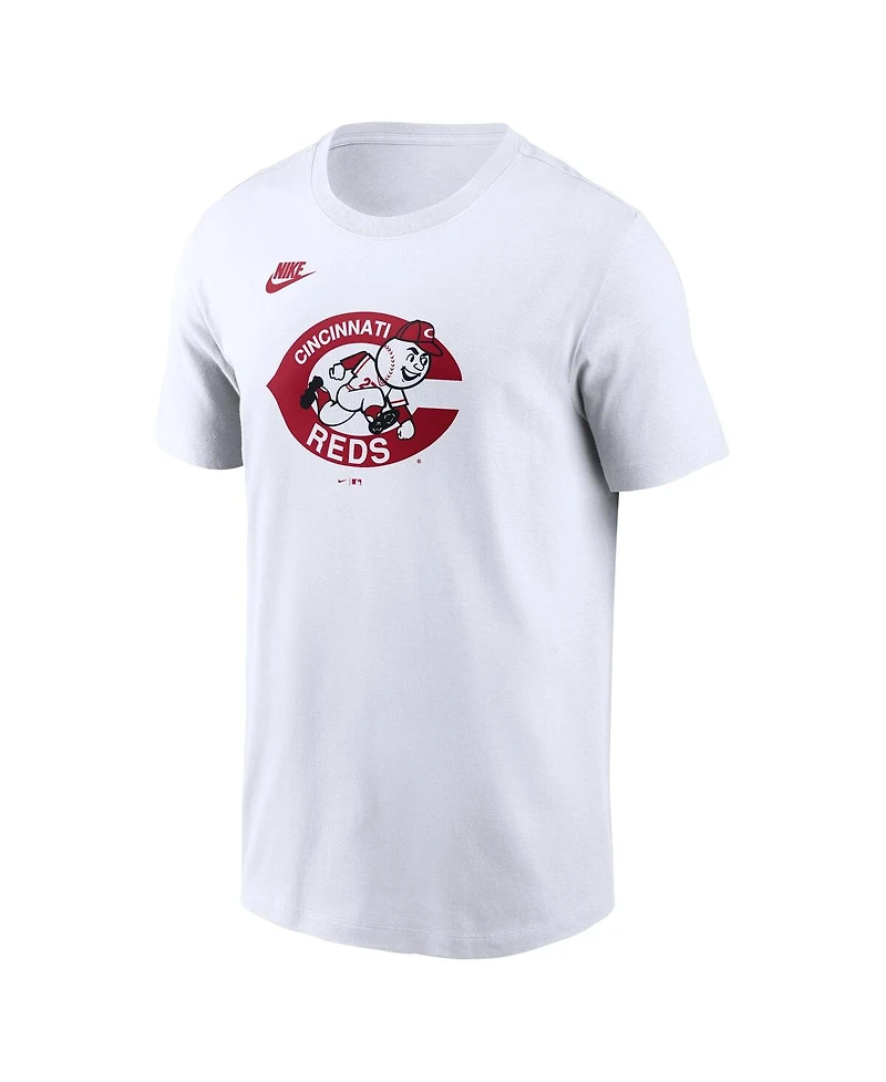 Nike Men's White Cincinnati Reds Cooperstown Collection Wordmark T-Shirt