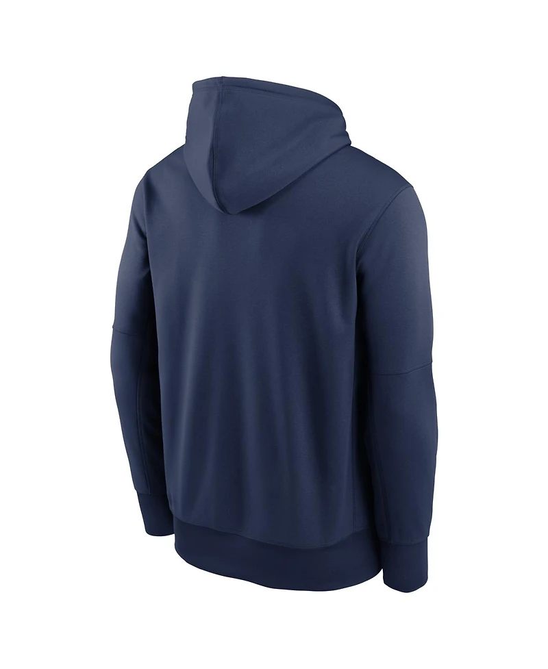 Nike Men's Navy Detroit Tigers Primary Wordmark Therma Hoodie