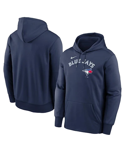Nike Men's Navy Toronto Blue Jays Primary Wordmark Therma Hoodie