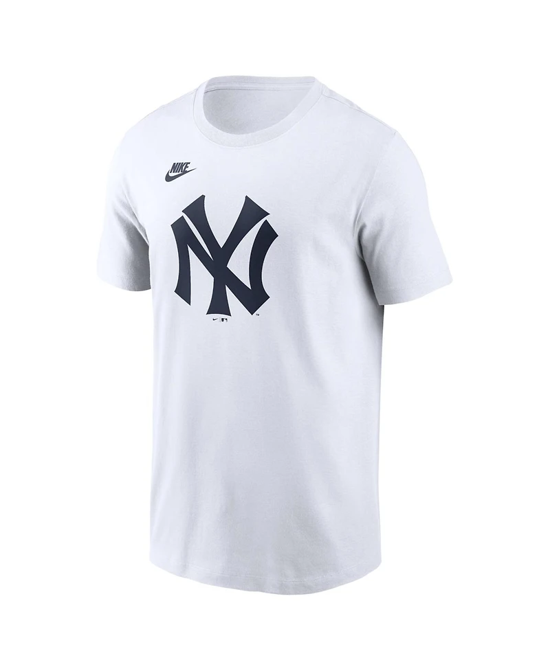 Nike Men's White New York Yankees Cooperstown Collection Logo T-Shirt