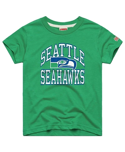 Homage Big Boys and Girls Green Seattle Seahawks Arch Tri-Blend T-Shirt