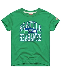 Homage Big Boys and Girls Green Seattle Seahawks Arch Tri-Blend T-Shirt