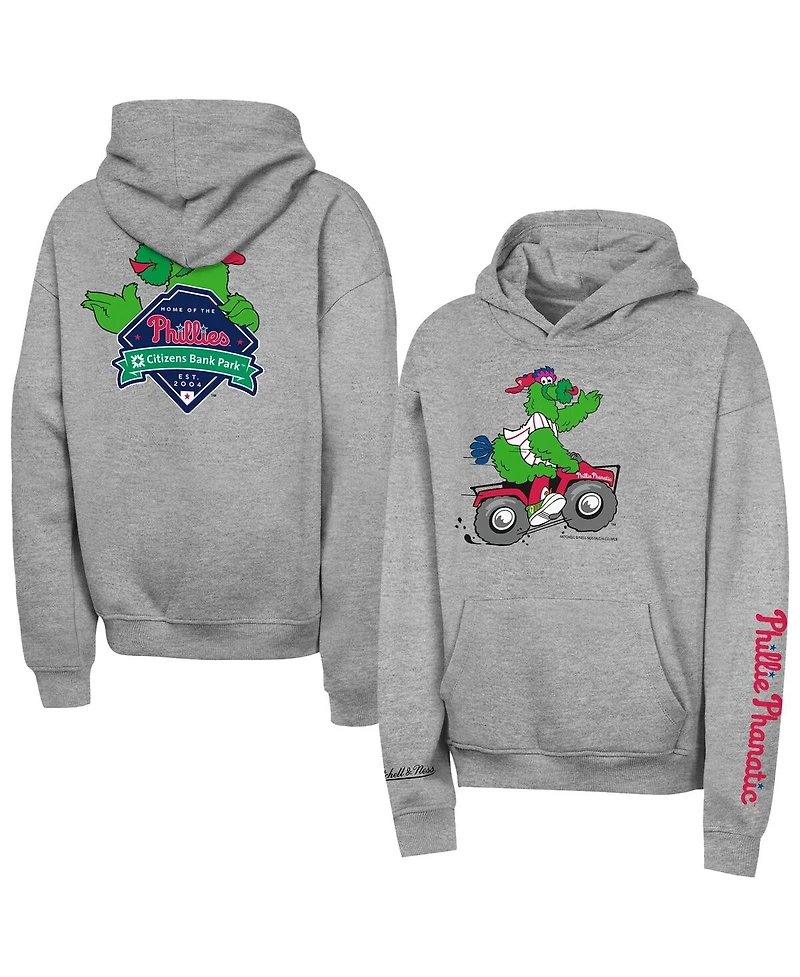 Outerstuff Big Boys and Girls Gray Philadelphia Phillies Iconic Phanatic Hoodie