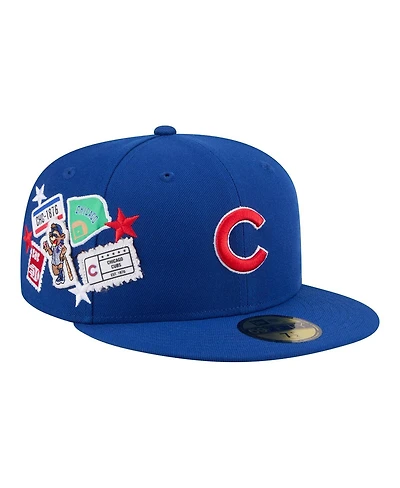 New Era Men's Royal Chicago Cubs City Patch 59FIFTY Fitted Hat