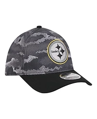 New Era Men's Black Pittsburgh Steelers Camo A-Frame 39THIRTY Flex Hat