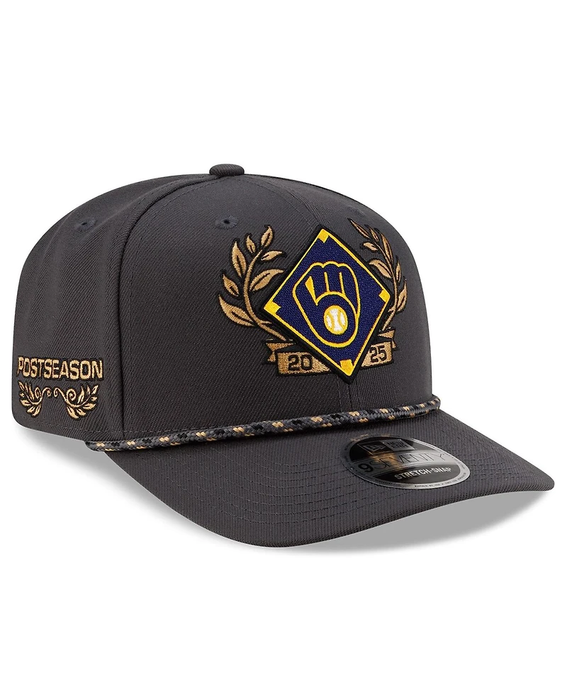 New Era Men's Charcoal Milwaukee Brewers 2025 National League Division Series Champions 9SEVENTY Adjustable Hat