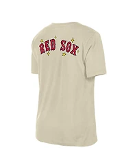 New Era Women's Cream Boston Red Sox Stars Cap T-Shirt