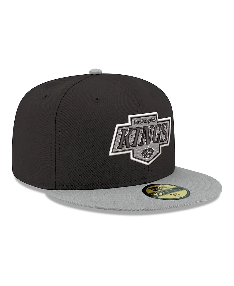 New Era Men's Black Los Angeles Kings Core Logo Two-Tone 59FIFTY Fitted Hat