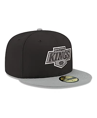 New Era Men's Black Los Angeles Kings Core Logo Two-Tone 59FIFTY Fitted Hat