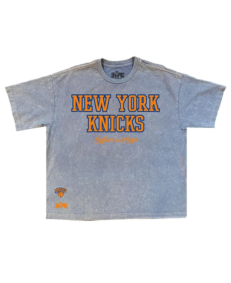 Two Hype Men's Powder Blue New York Knicks Culture Worldwide Collection Premium T-Shirt