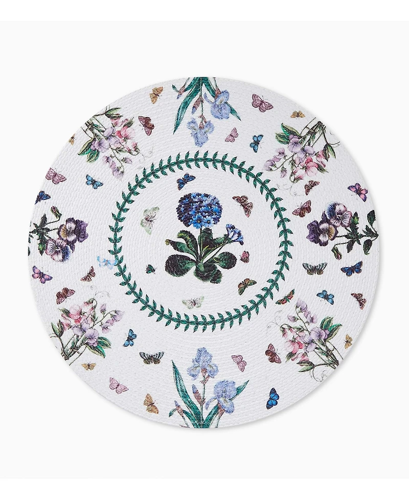 Portmeirion Botanic Garden Woven Braided Round Placemats, Set of 4