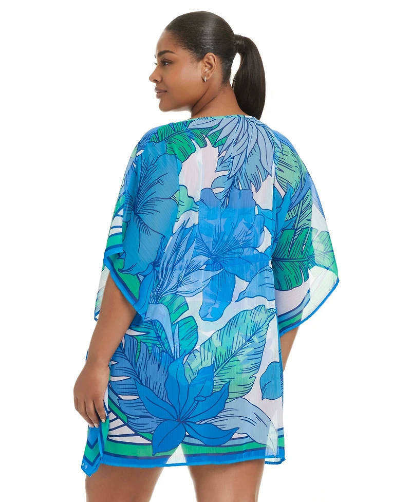 Bleu by Rod Beattie Plus Bellissimo Cover-Up Swim Caftan