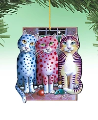Designocracy Board Meeting Pets Holiday Ornaments, Set of 2