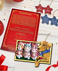 Designocracy the Dog Pets Holiday Ornaments, Set of 2