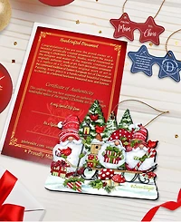 Designocracy Christmas Gnomes Holiday Ornaments, Set of 2