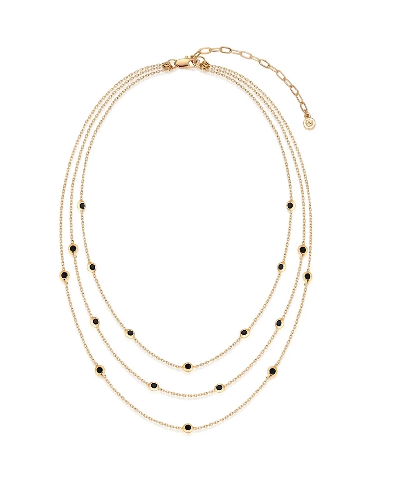 Ettika Crystal Dot Layered Necklace