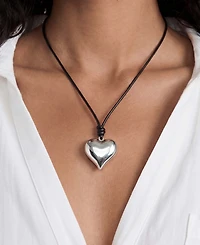 Ettika Heart Pendant Adjustable Cord Necklace