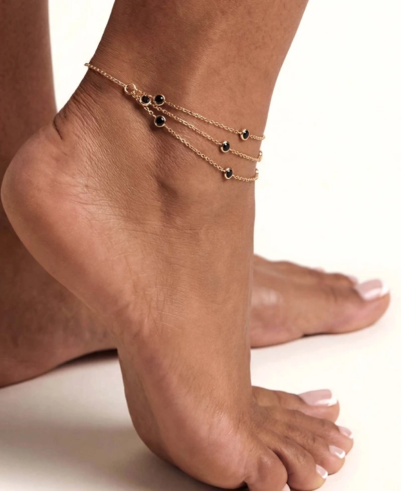 Ettika Fine Details 18k Gold Plated Crystal Anklet