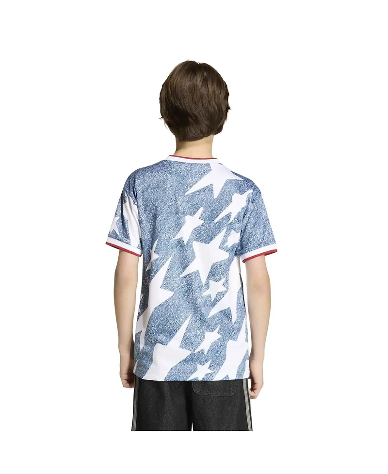 Adidas Big Boys and Girls Blue Usa Soccer 1994 Denim Graphic Fashion Jersey