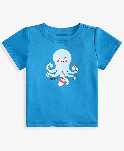 First Impressions Baby Boys' 3M-24M Mix & Match Octopus T-Shirt, Macy's Exclusive