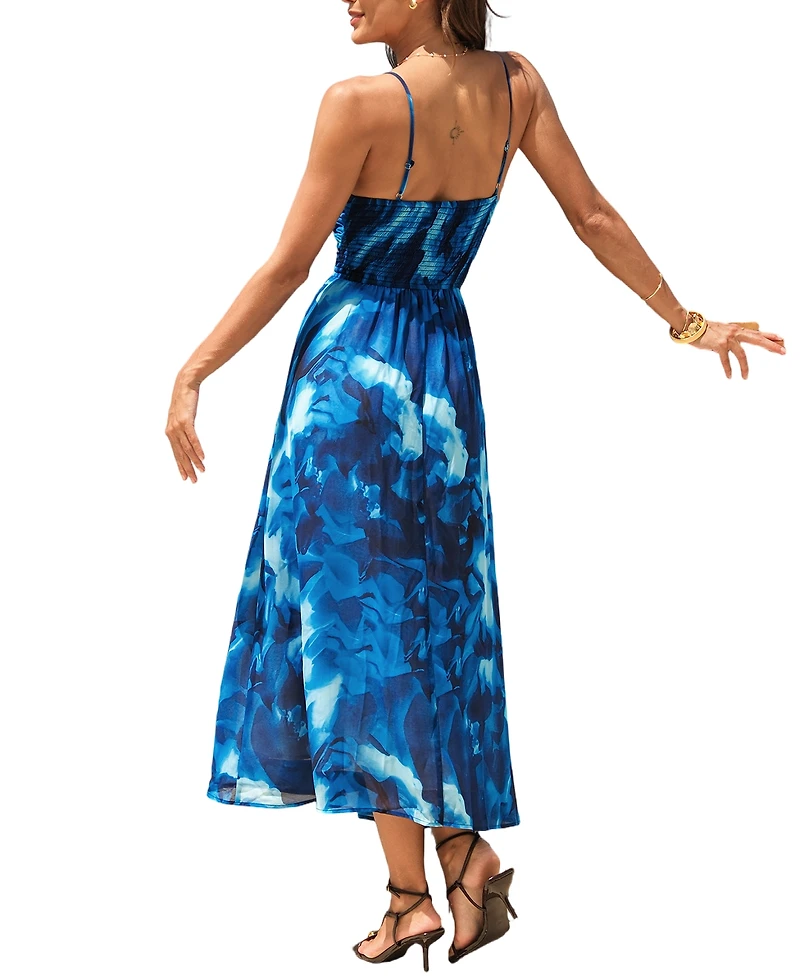 Cupshe Women's Fresh Faced Abstract Midi Beach Dress