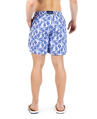 Tailorbyrd Men's Hibiscus Printed Swim Shorts