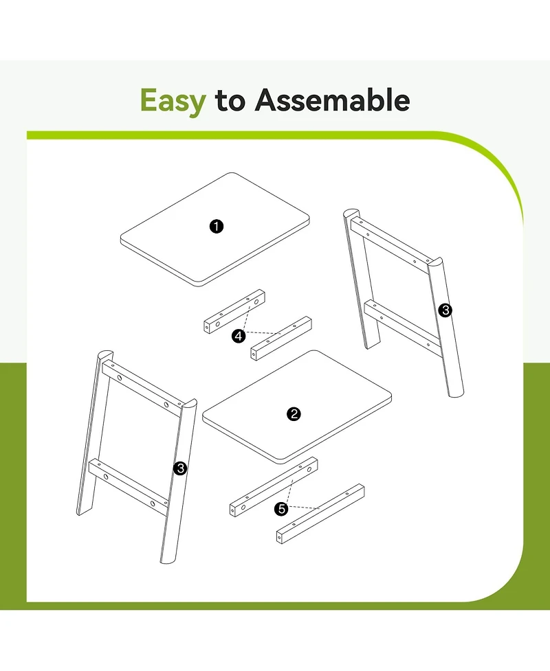 Tribesigns Solid Wood 2-Tier Narrow Side Table, End Tables, Farmhouse Bedside Table