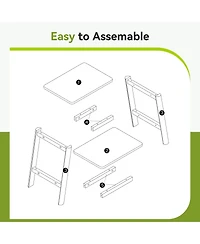 Tribesigns Solid Wood 2-Tier Narrow Side Table, End Tables, Farmhouse Bedside Table