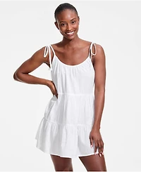 Lands' End Women's New Tiered Cover Up Mini Dress