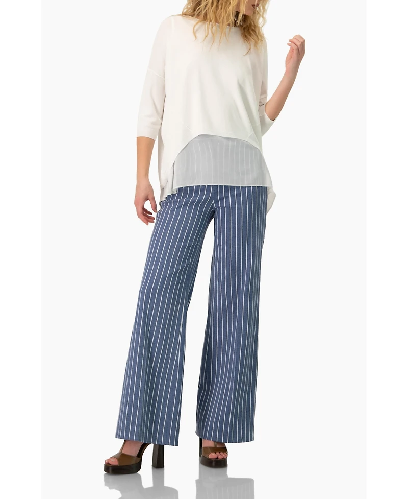 Ivonne Women's Striped Wide-Leg Pants