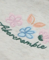 abercrombie kids Girls' Essentials Embroidered Pullover Hoodie