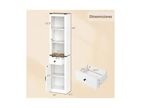 Slickblue 68 Inch Tall Bathroom Cabinet with Barn Door and Drawer