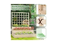 Slickblue 3-Tier Raised Garden Bed with Lattice Trellis