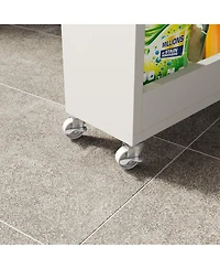 Tribesigns 5-Tier Tall Narrow Storage Cart on Wheels, 63 '' Mobile Shelf Organizer, Rolling Utility Cart for Kitchen, Dining Room, Small Spaces