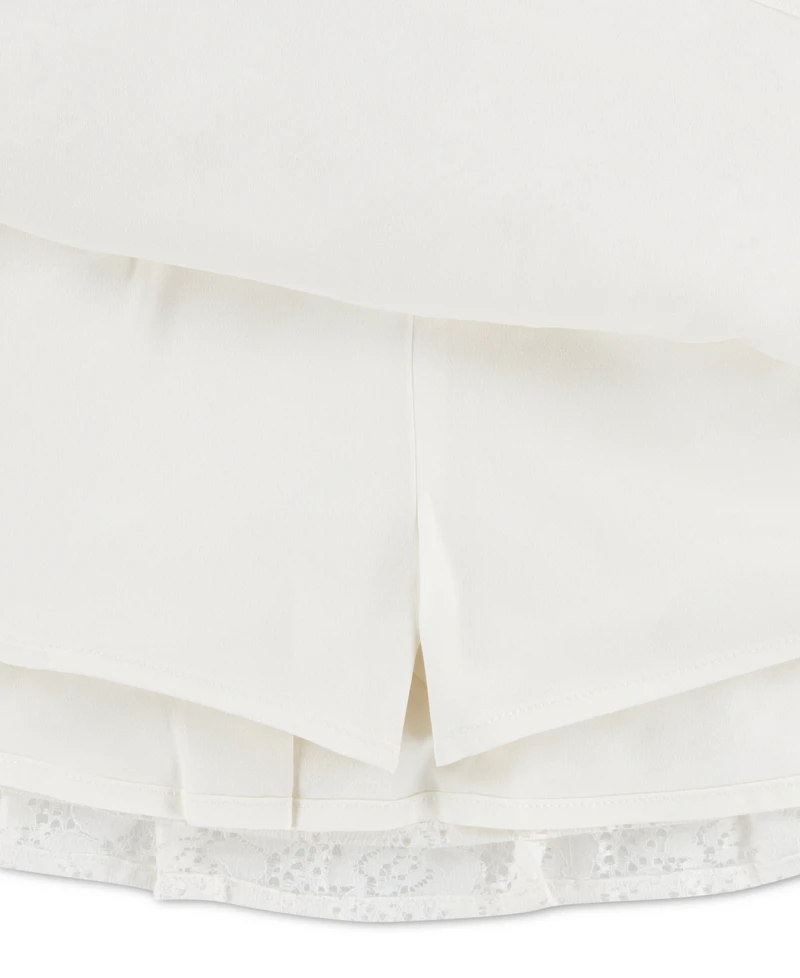 abercrombie kids Girls' Tiered Lace Mini Skort