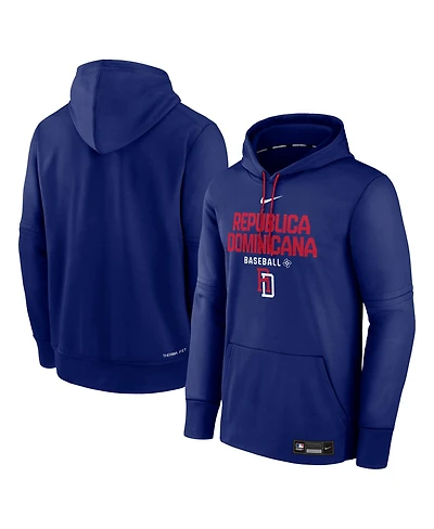 Nike Men's Royal Dominican Republic Baseball 2026 World Baseball Classic Authentic Collection Therma Hoodie