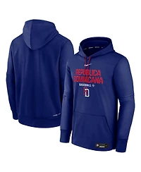 Nike Men's Royal Dominican Republic Baseball 2026 World Baseball Classic Authentic Collection Therma Hoodie