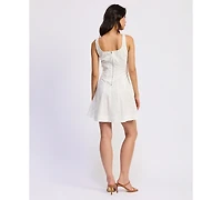 En Saison Women's Samantha Scoop Neck Sleeveless Mini Dress