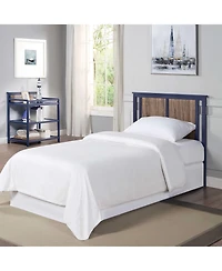 flynama Midnight Blue & Vintage Walnut 3in1 Mini Crib